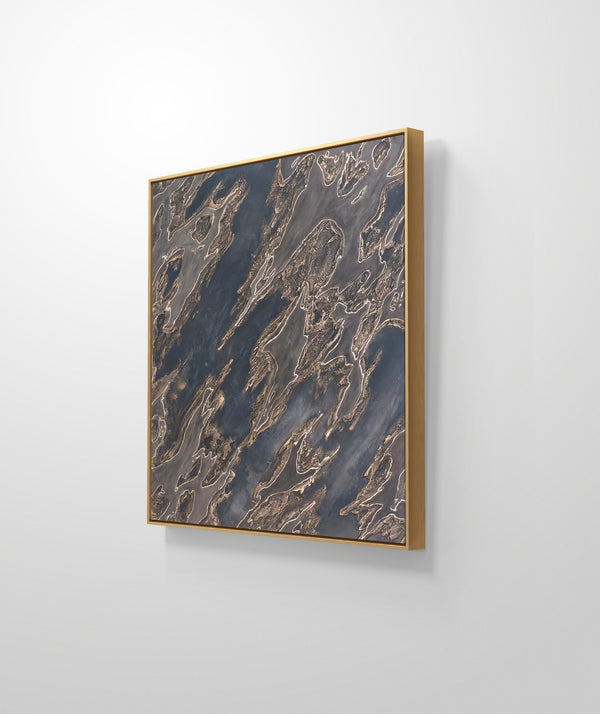 "Leather and Leaf" Original Textured Art