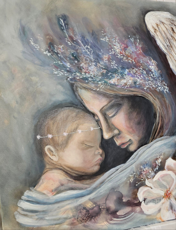 "My Mother My Angel" Original Oil Painting