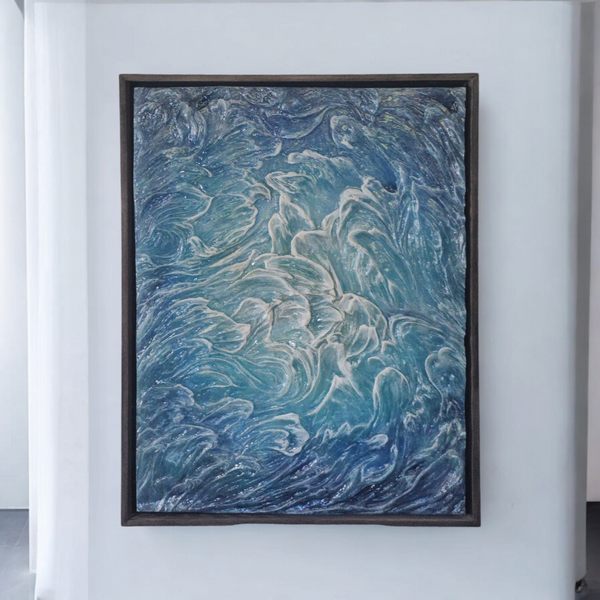 "Ceaseless Surf" Original Resin Wave Art