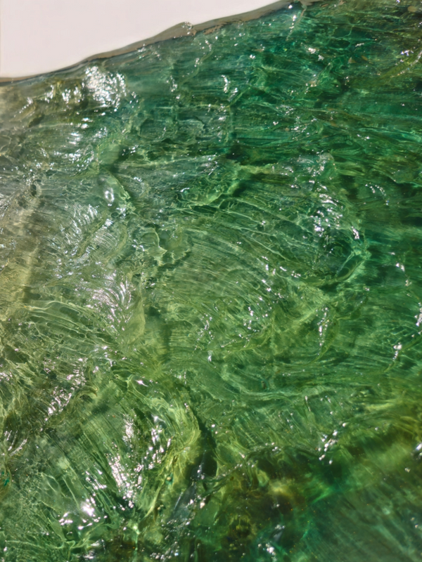 "Emerald Surf" Original Resin Water Sculpture