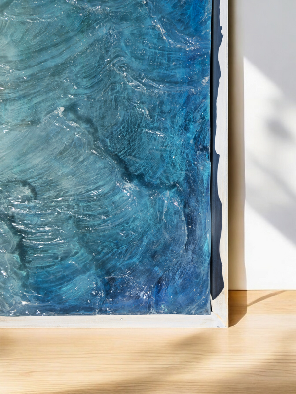 "Blue Ocean" Original Resin Wave Sculpture