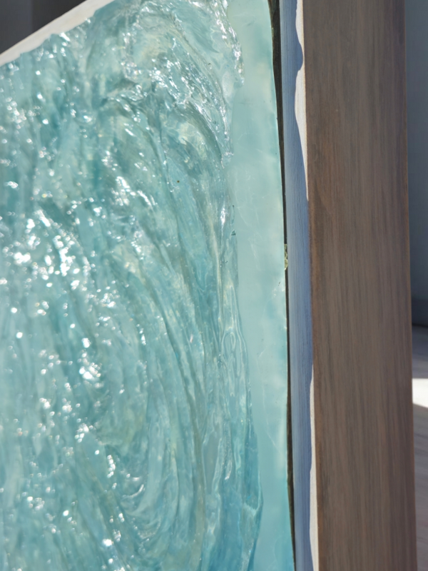 "Blue Ocean" Original Resin Wave Sculpture