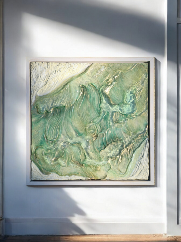 "White sands" Original Resin Wave Sculpture