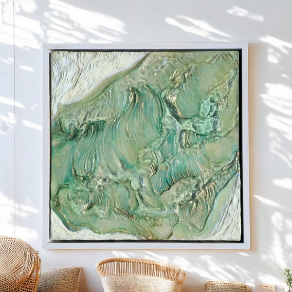 "White sands" Original Resin Wave Sculpture