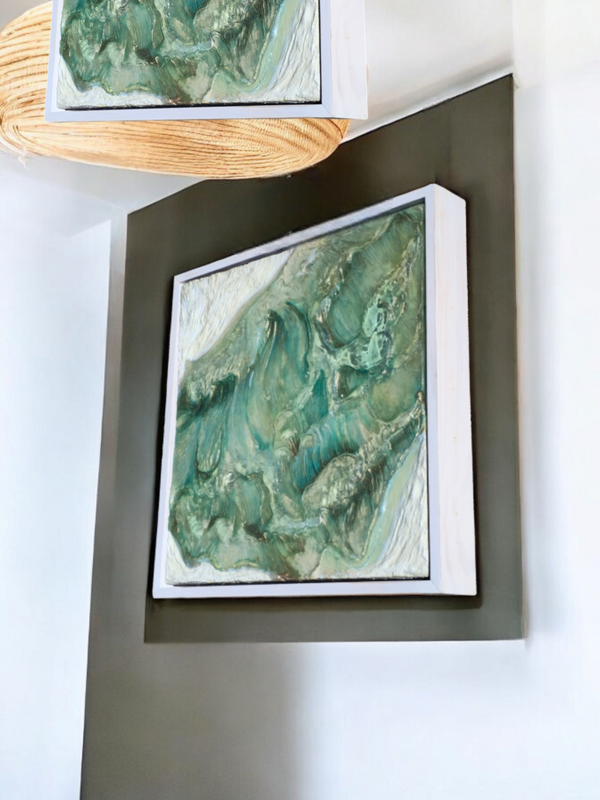 "White sands" Original Resin Wave Sculpture
