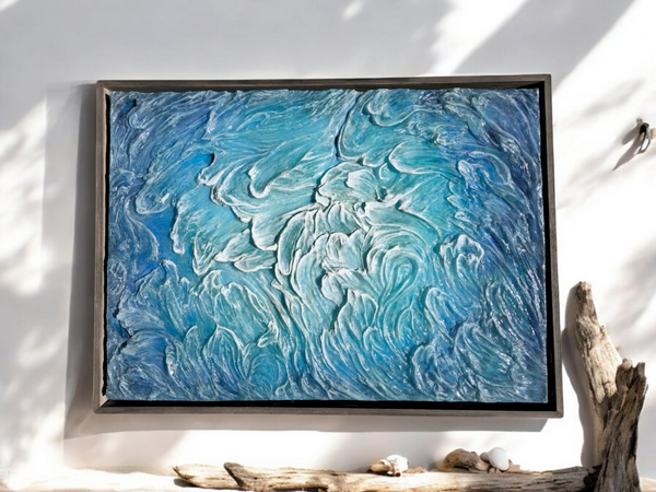 "Ceaseless Surf" Original Resin Wave Art