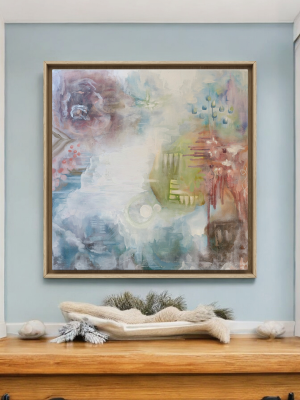 "Blush Horizon" Original Oil Painting