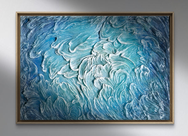 "Ceaseless Surf" Original Resin Wave Art