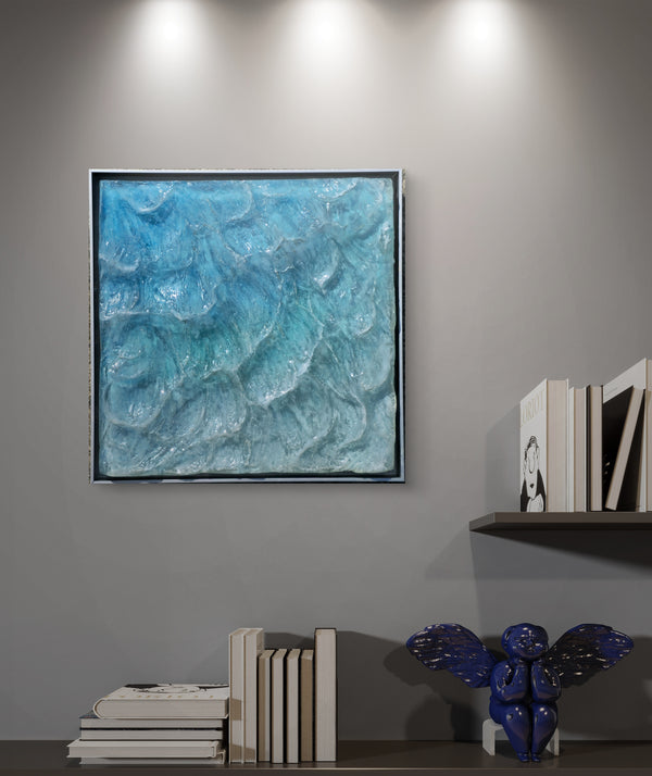 "Cascade" Original Resin Wave Sculpture