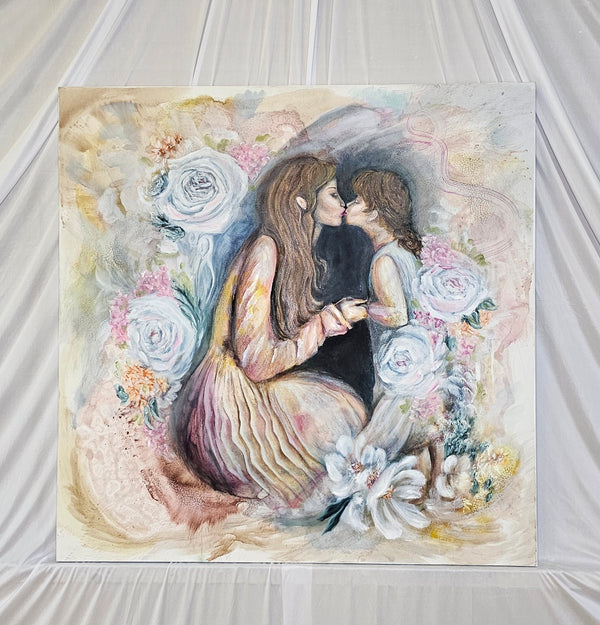 "A Mother's Love" Original Oil Painting