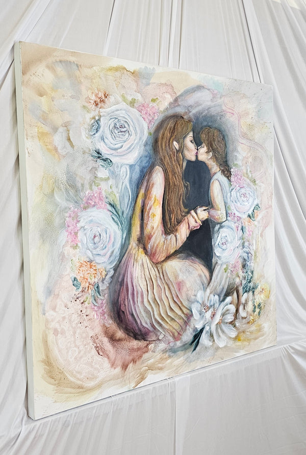 "A Mother's Love" Original Oil Painting