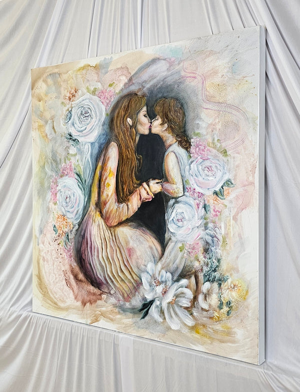 "A Mother's Love" Original Oil Painting